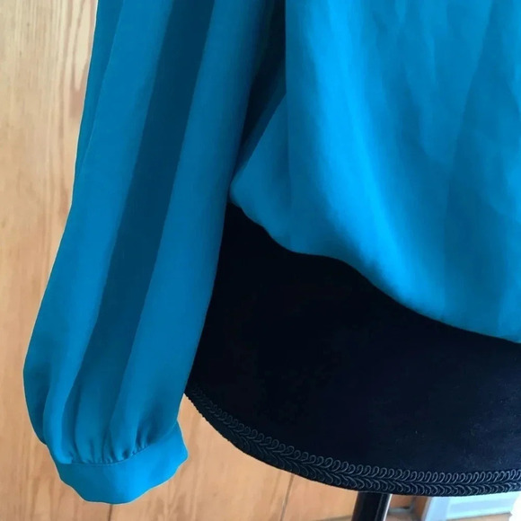 Bellatrix Embellished Shoulder Faux Wrap Blouse - Picture 7 of 14